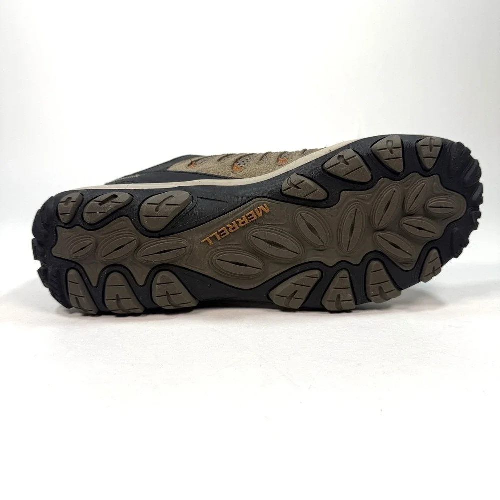 Merrell Mens 12 Hiking Trail Shoes Suede Mesh Outdoor Walking Brown J036949